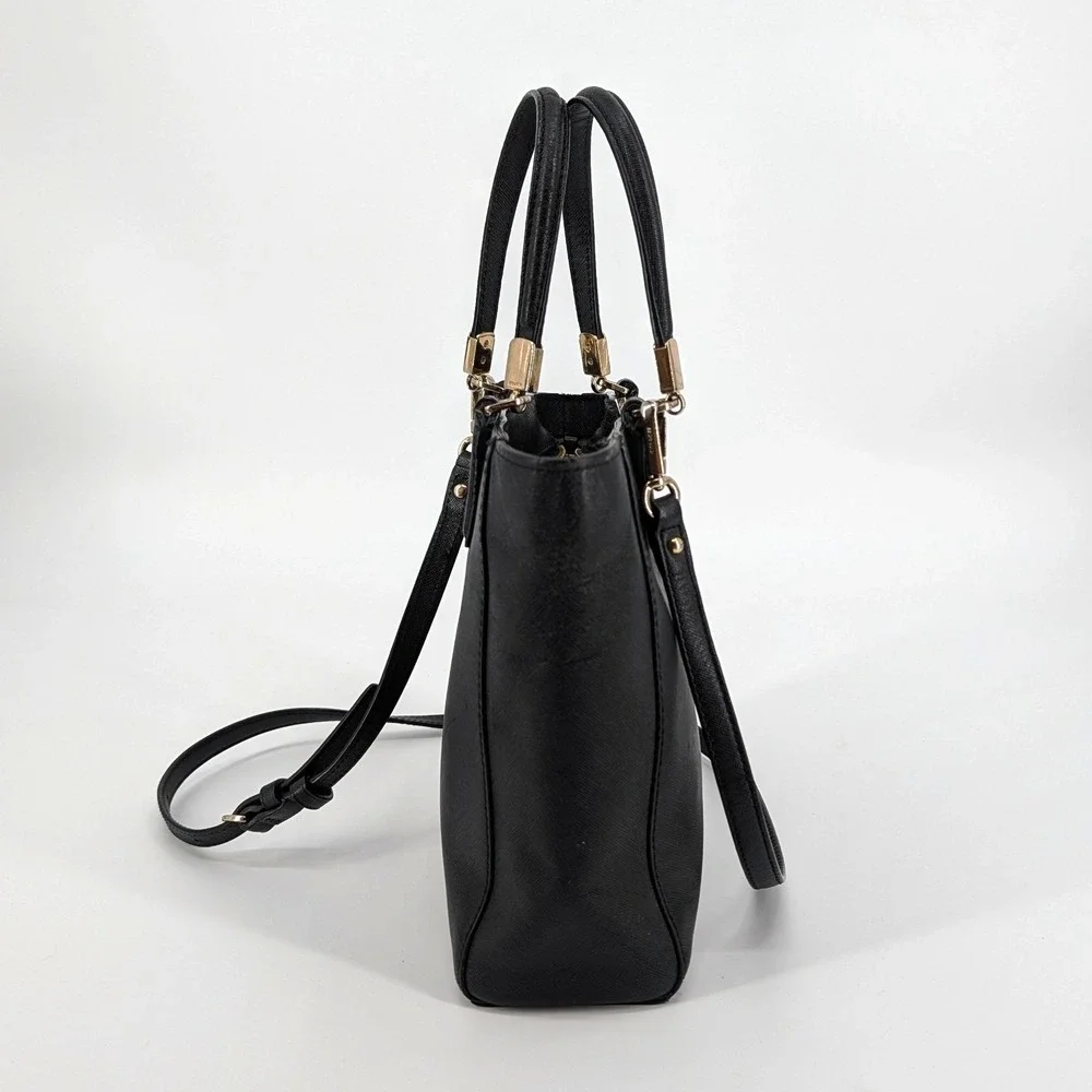 Coach Madison Saffiano Leather Mini North/South Tote Bag Black 1329-29001